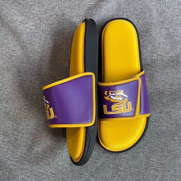 LSU Tigers Men's NCAA College Team Sport Shower Foam Slide Flip Flop - Picture 8 of 9